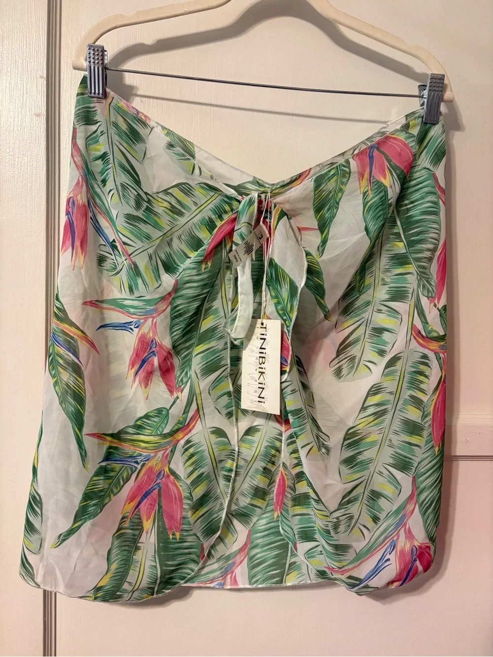 TiniBikini tropical bird of paradise swim cover-up